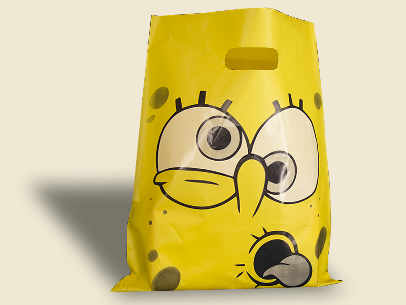 Bolsa de plástico con imagen de bob espoja