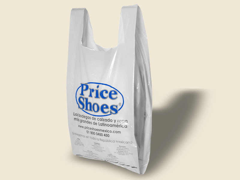 Bolsa de plástico tipo camiseta Price Shoes